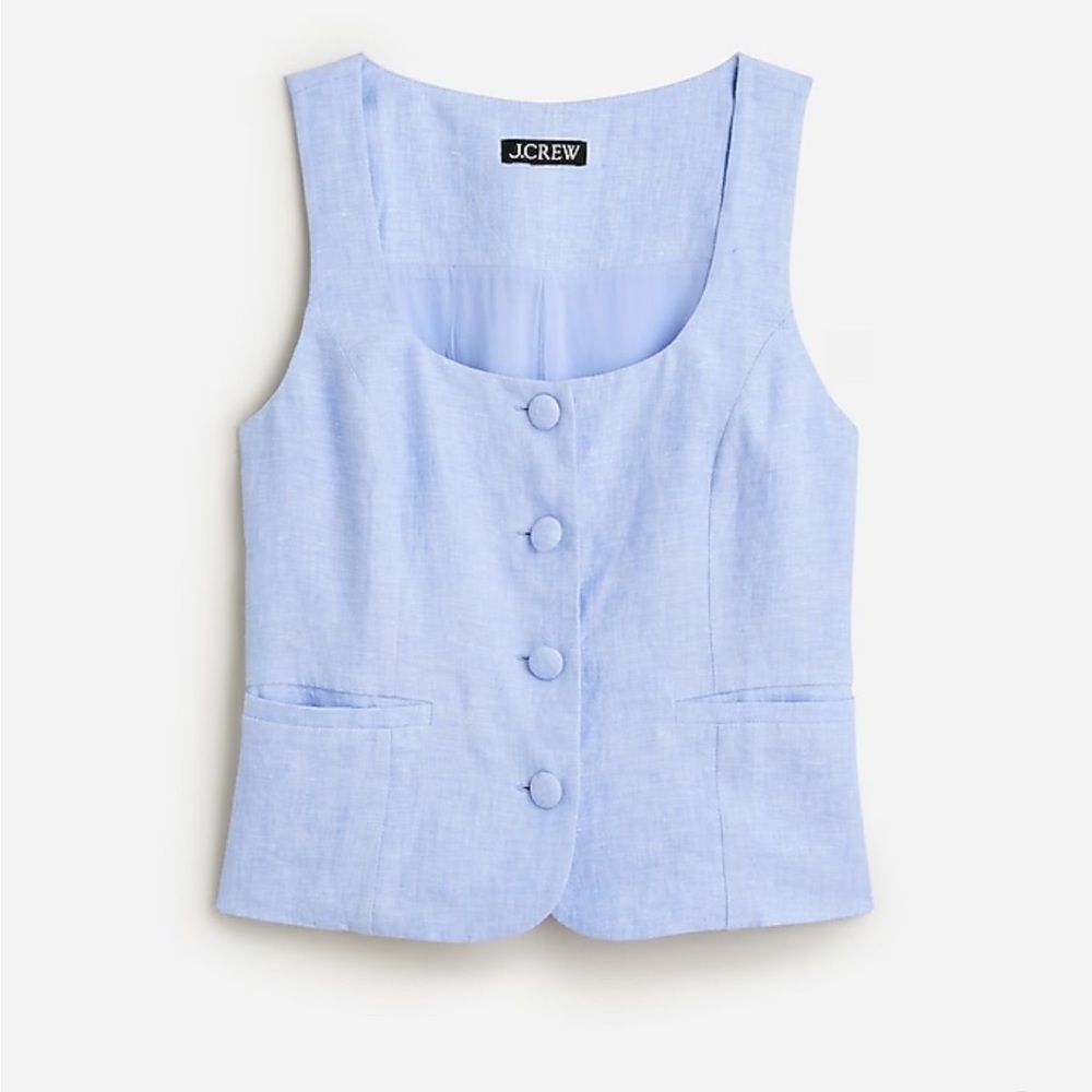 J. Crew Light Blue Sleeveless Blouse